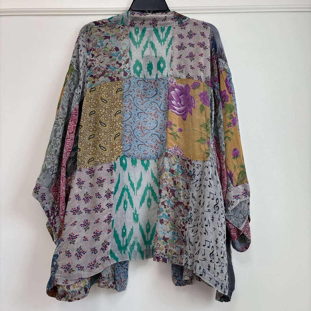 Young Threads Patchwork Boho Kimono Cardigan Open… - image 3